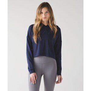 LULULEMON Ceremony Deep Indigo French Terry Hooded Sweatshirt, Size S